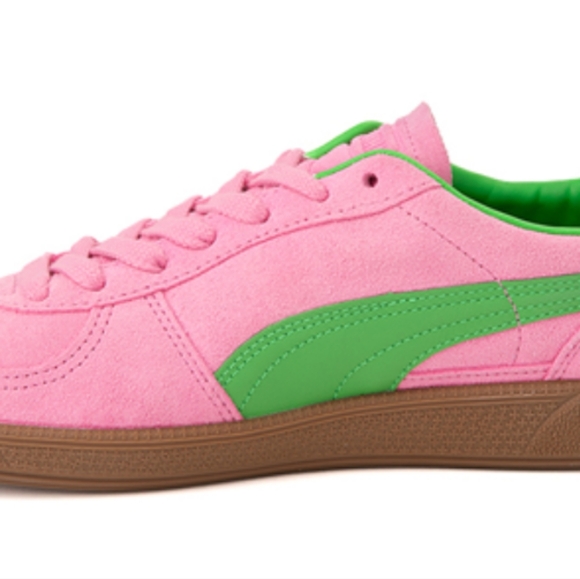 Puma Palermo Women's Athletic Shoe In Pink Delight and Green - Picture 4 of 5